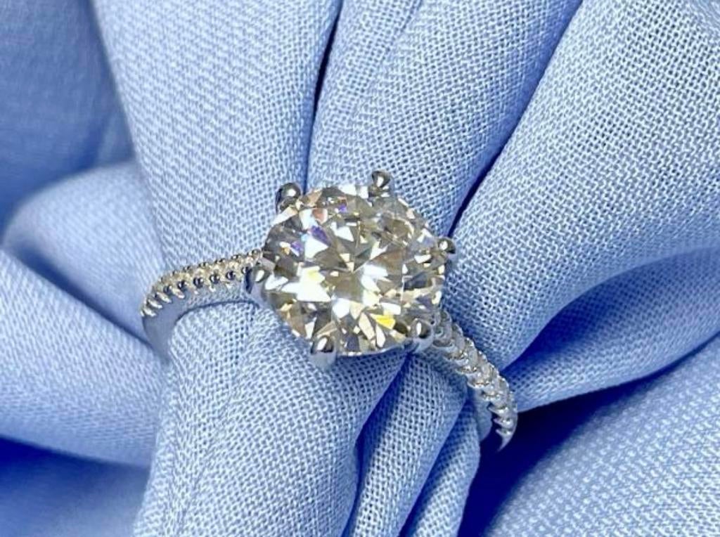 Solitair Ring 3.00 Carat Briljant Ruilhandel mogelijk, Wit, Nieuw, Ophalen of Verzenden, 17 tot 18