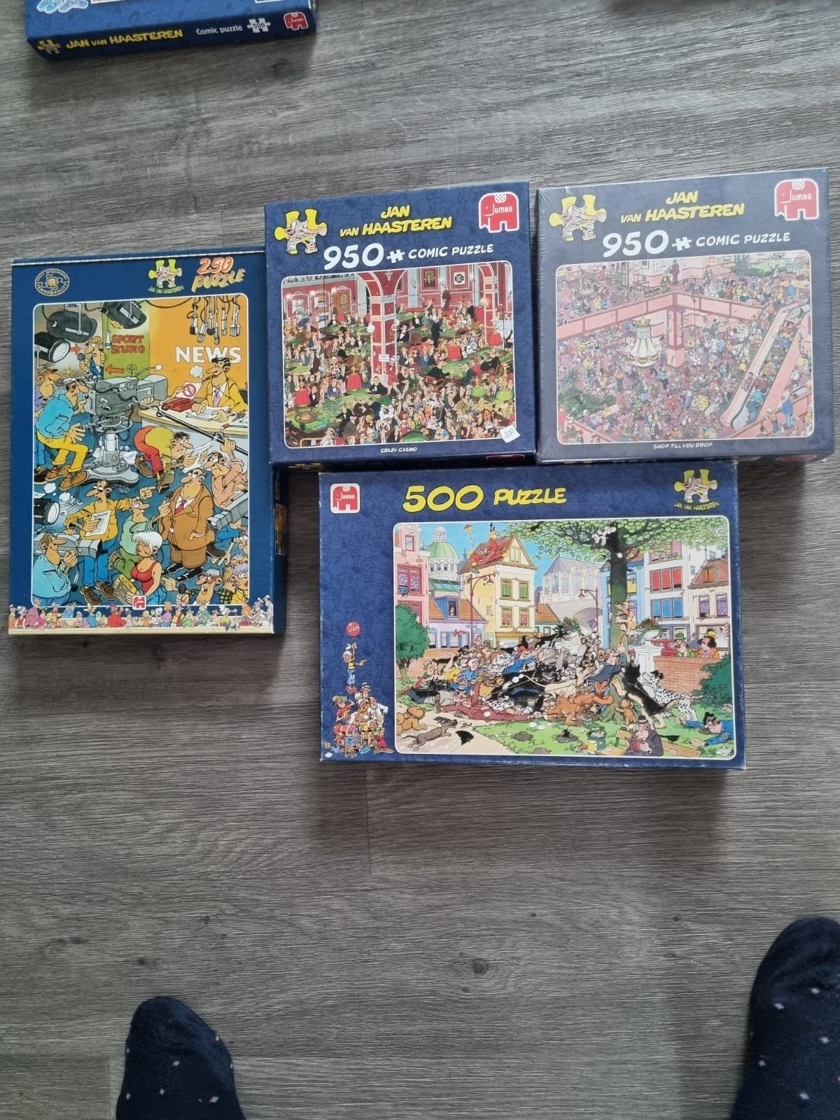 10x puzzels - Jan van Haasteren, Ophalen of Verzenden, 500 t/m 1500 stukjes, Gebruikt