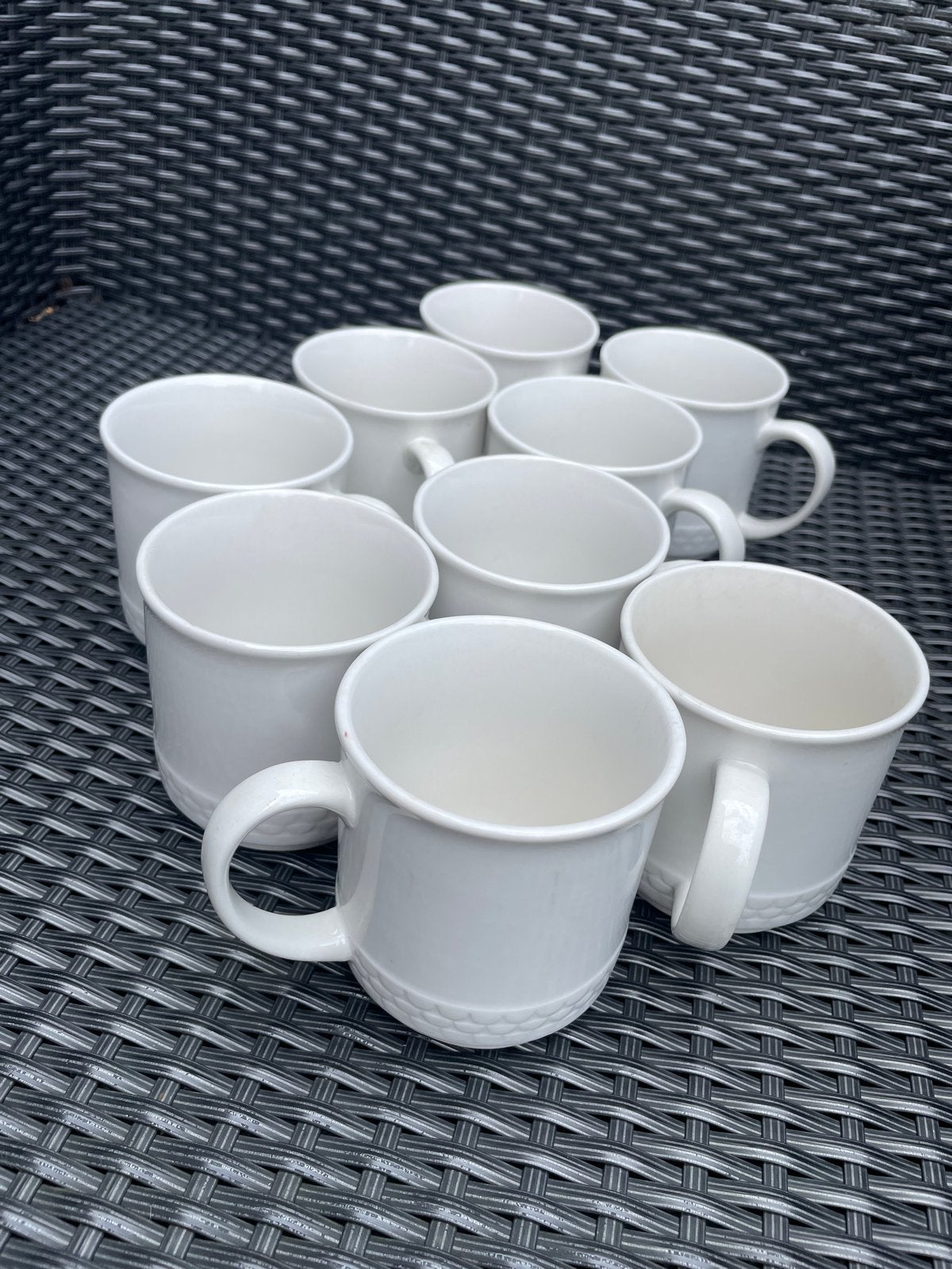 Set van 10 witte Intermezzo mokken, Ophalen, Gebruikt, Overige merken, Keramiek