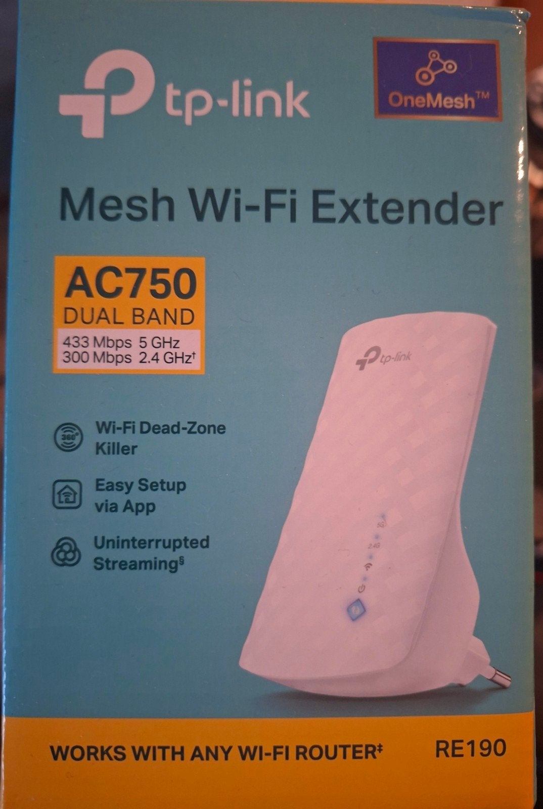 TP-Link RE190 AC750 Dual Band Mesh Wi-Fi Extender, Ophalen, Zo goed als nieuw