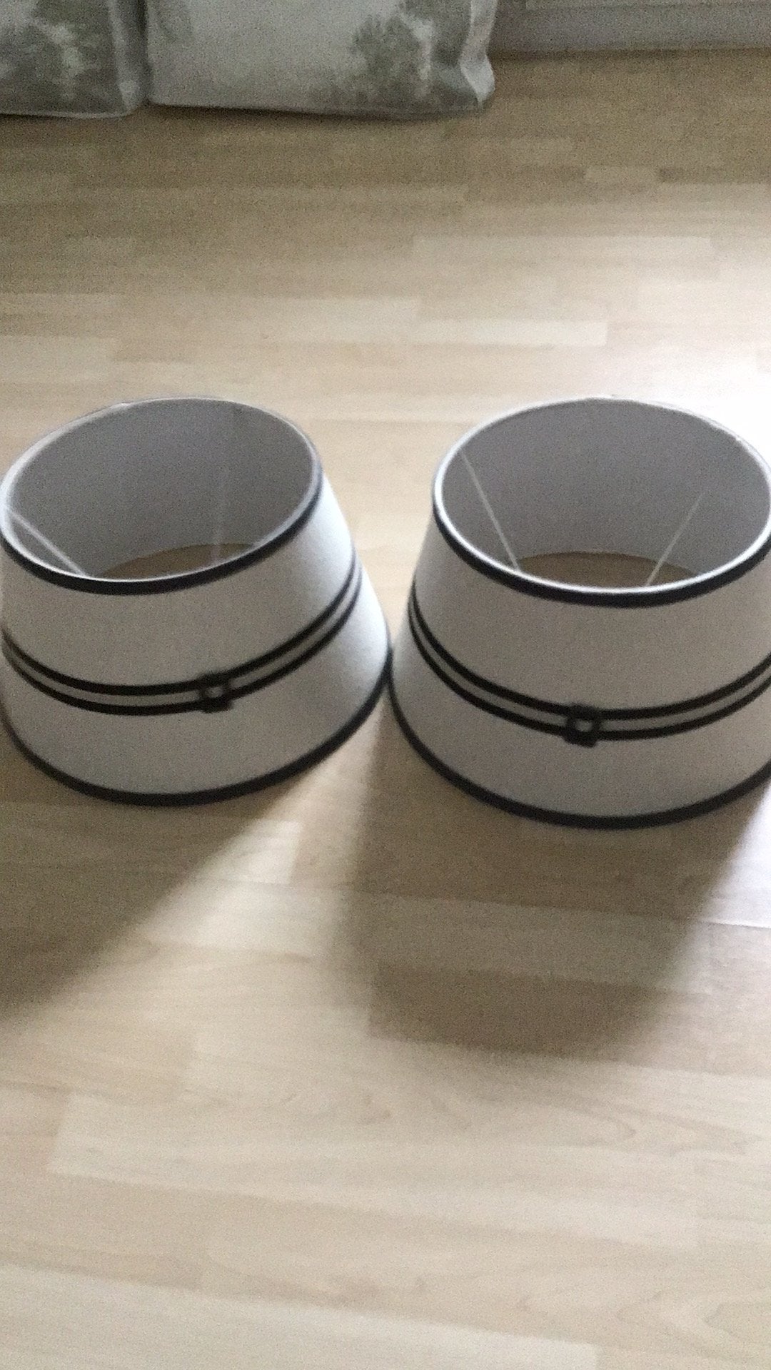 Lampe kappen 2 stuks, Ophalen of Verzenden, Zo goed als nieuw, Zwart, Rond