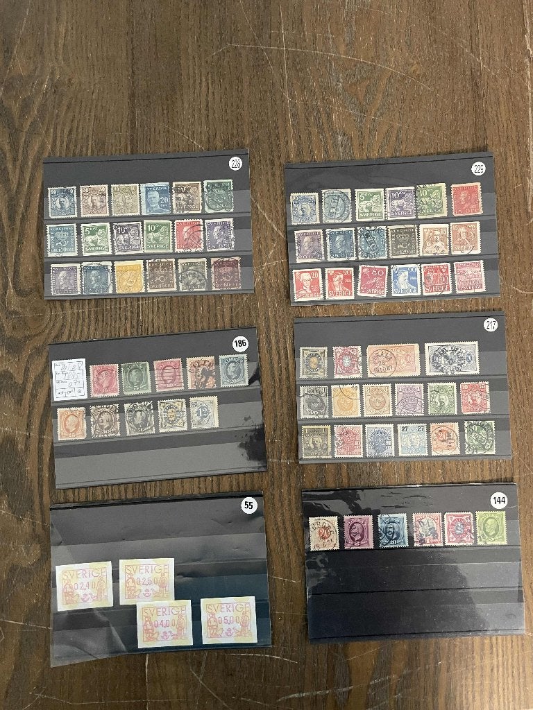 oude postzegels en automaatzegels Zweden 6 kaarten, Postzegels en Munten, Verzenden, Zweden
