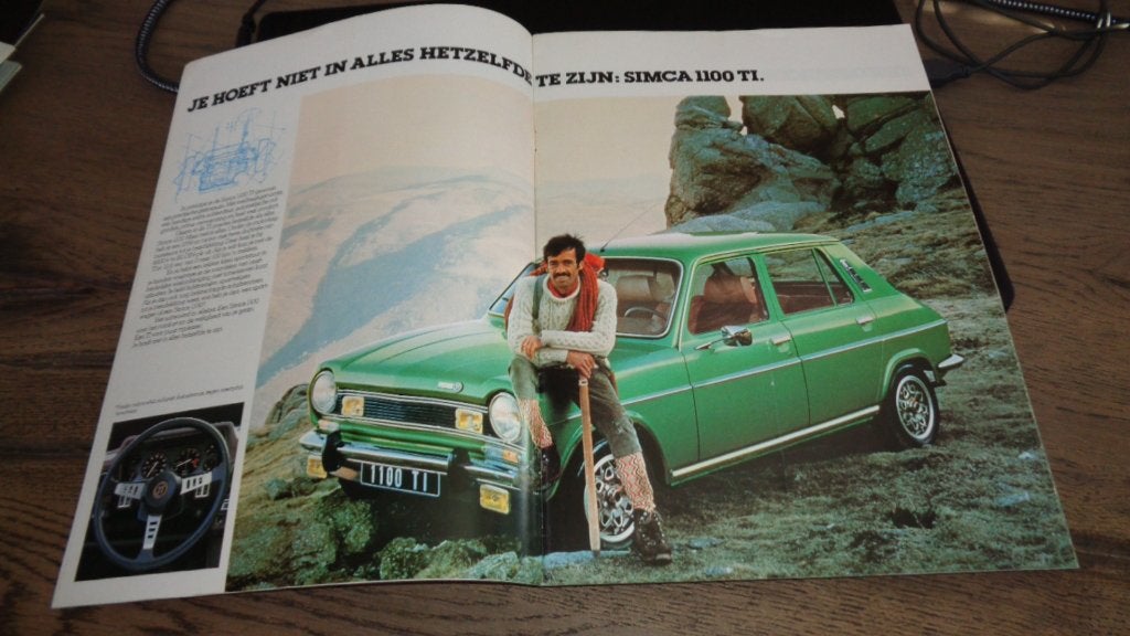 Foloder SIMCA 1100  ,  8-1977, Verzenden, Zo goed als nieuw, Overige merken