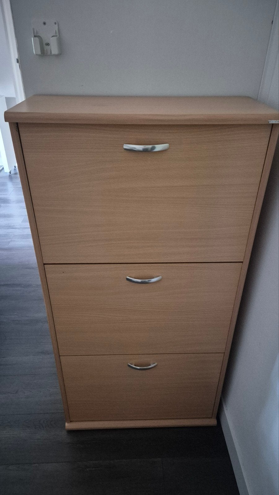 Schoenenkast met 3 vakken - Lichtbruin hout, Huis en Inrichting, Ophalen, Gebruikt, Modern, functioneel