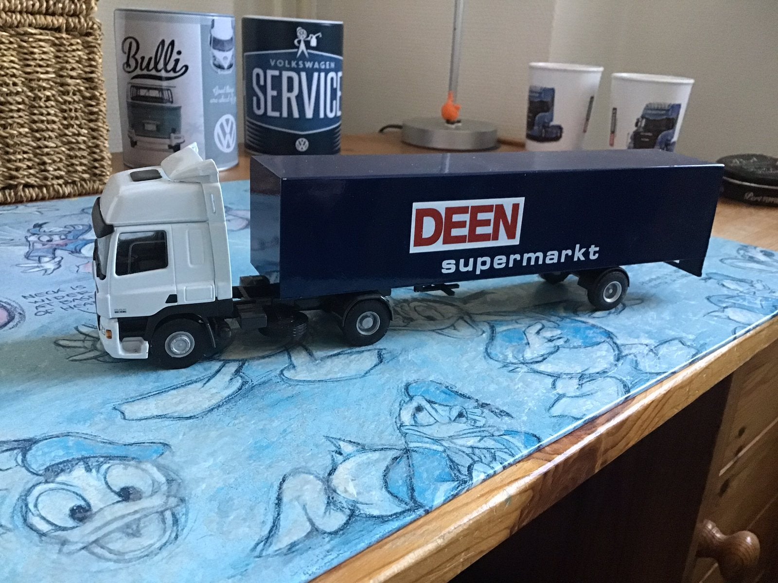 Líon toys DAF CF van Deen Supermarkt, Ophalen, Zo goed als nieuw, Bus of Vrachtwagen, Lion Toys