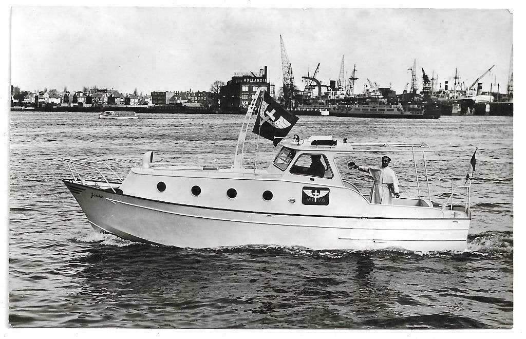 AK Amsterdam - MIVA. Steunt actie t.b.v. Eerste Motorboot, Verzenden, 1960 tot 1980, Ongelopen, Noord-Holland