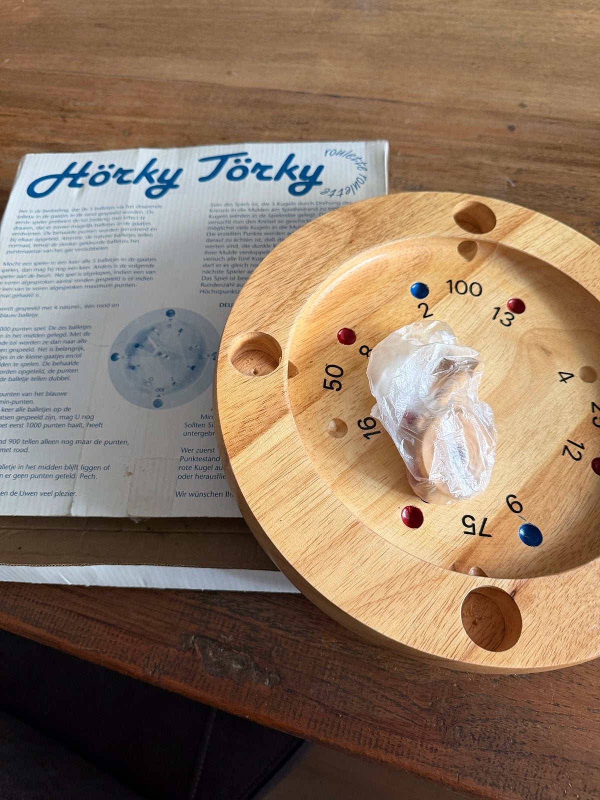 Hörky Törky Houten Balspel - Klassiek Gezelschapsspel, Een of twee spelers, Ophalen of Verzenden, Gebruikt