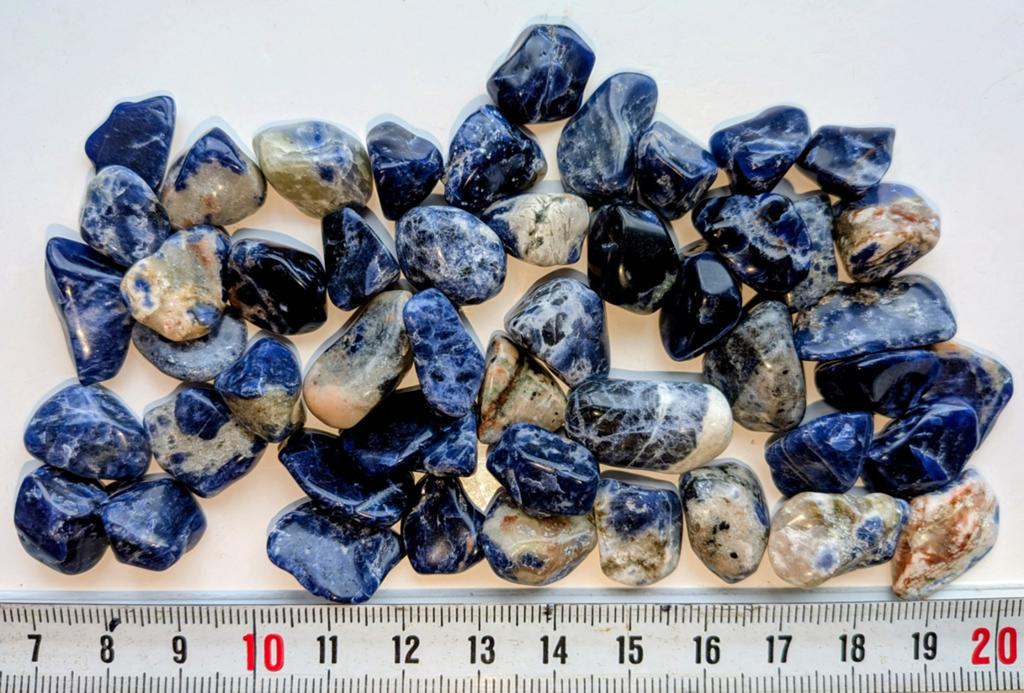 Sodaliet trommelstenen klein, Sieraden, Tassen en Uiterlijk, Edelstenen, Verzenden, Zo goed als nieuw