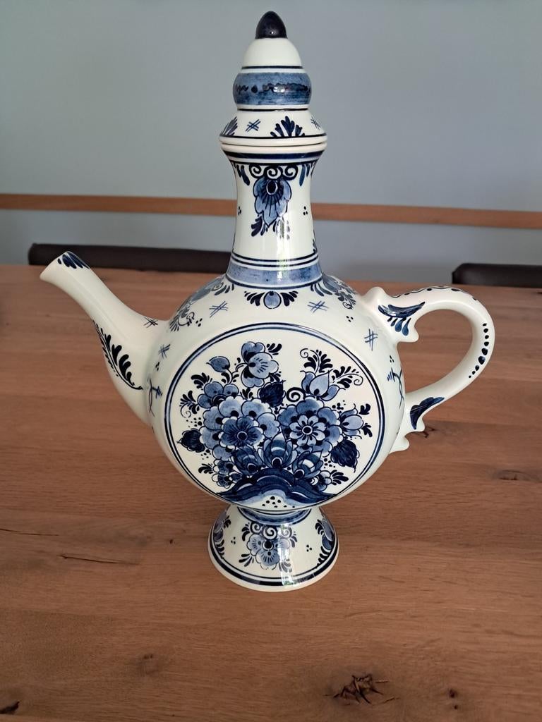 Delftsblauw blue delft kruik fles kan met deksel en kurk, Antiek en Kunst, Ophalen of Verzenden