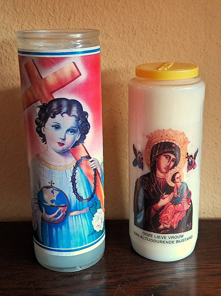 Gebedskaars kerkkaars Noveenkaars, Verzamelen, Religie, Nieuw, Christendom | Katholiek, Overige typen, Ophalen of Verzenden