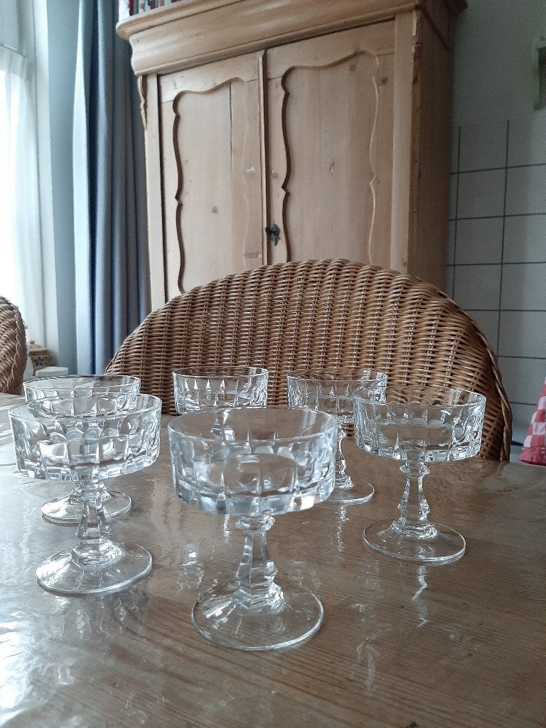 CRISTAL `D ARQEUS - 6 LIKEUR / ADVOCAAT GLAZEN - KRISTAL, Nieuw, Ophalen of Verzenden, Overige stijlen, Overige materialen