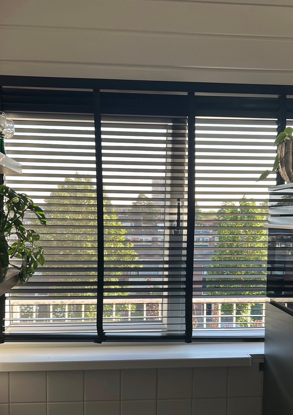 zwarte houten jaloezie, Huis en Inrichting, Ophalen, Gebruikt, Jaloezie