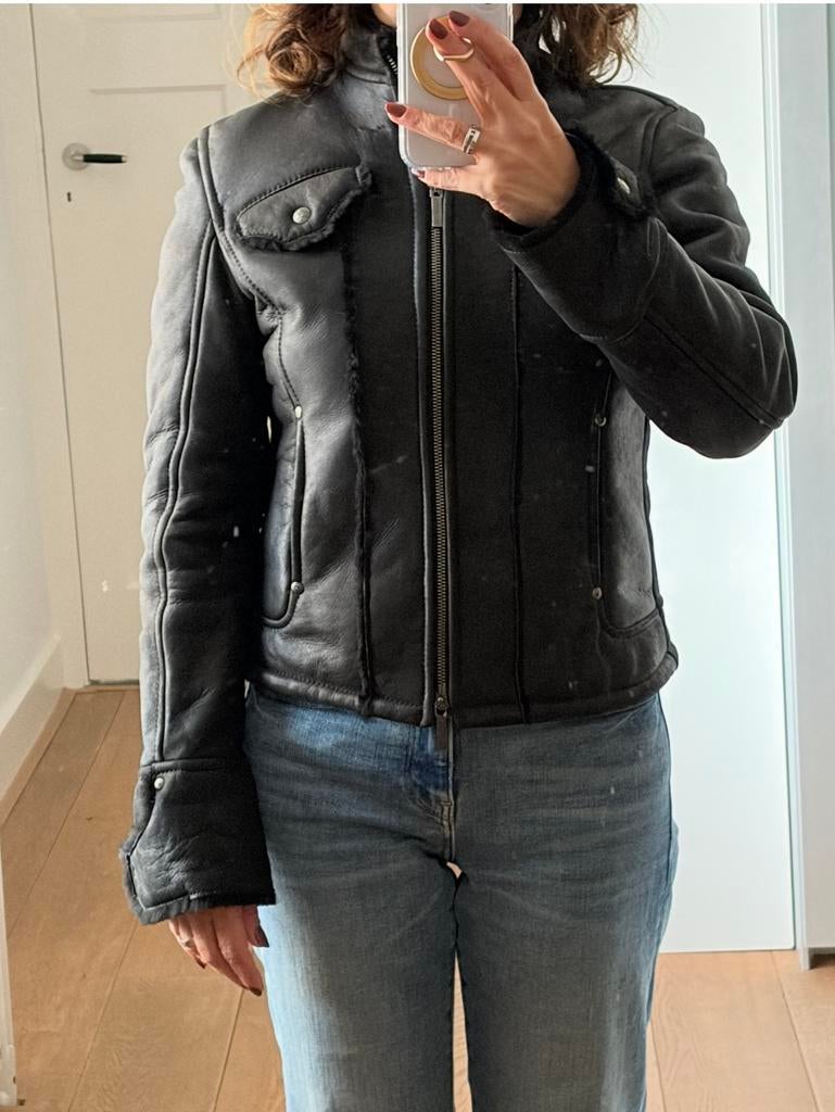 Roberto Botticelli Limited Leren Jas - Lammy/Biker, Ophalen, Nieuw, Maat 36 (S), Zwart