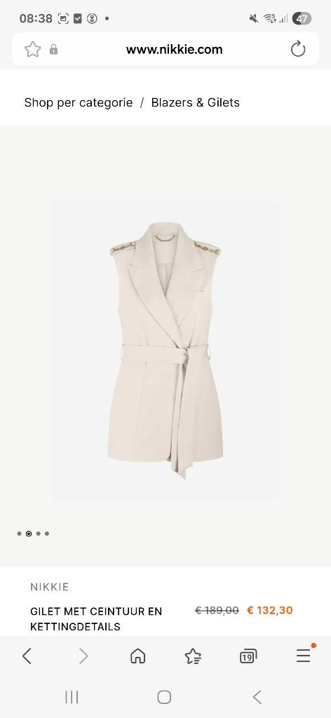 Blazer dames Nikkie Elba, Kleding | Dames, Ophalen, Beige, Zo goed als nieuw, Nikkie