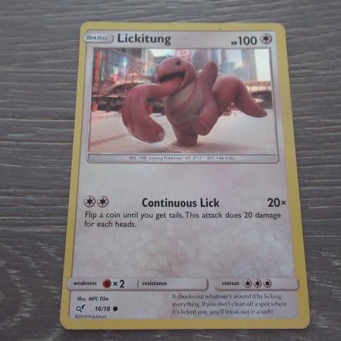 pokemon kaart Lickitung 16/18 2019, Ophalen of Verzenden, Gebruikt, Losse kaart