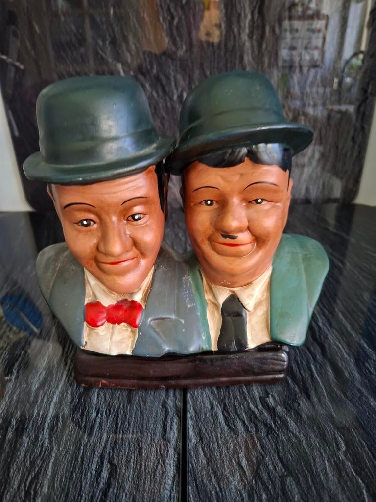 Laurel & Hardy beeldje - Vintage komisch duo, Ophalen of Verzenden, Zo goed als nieuw