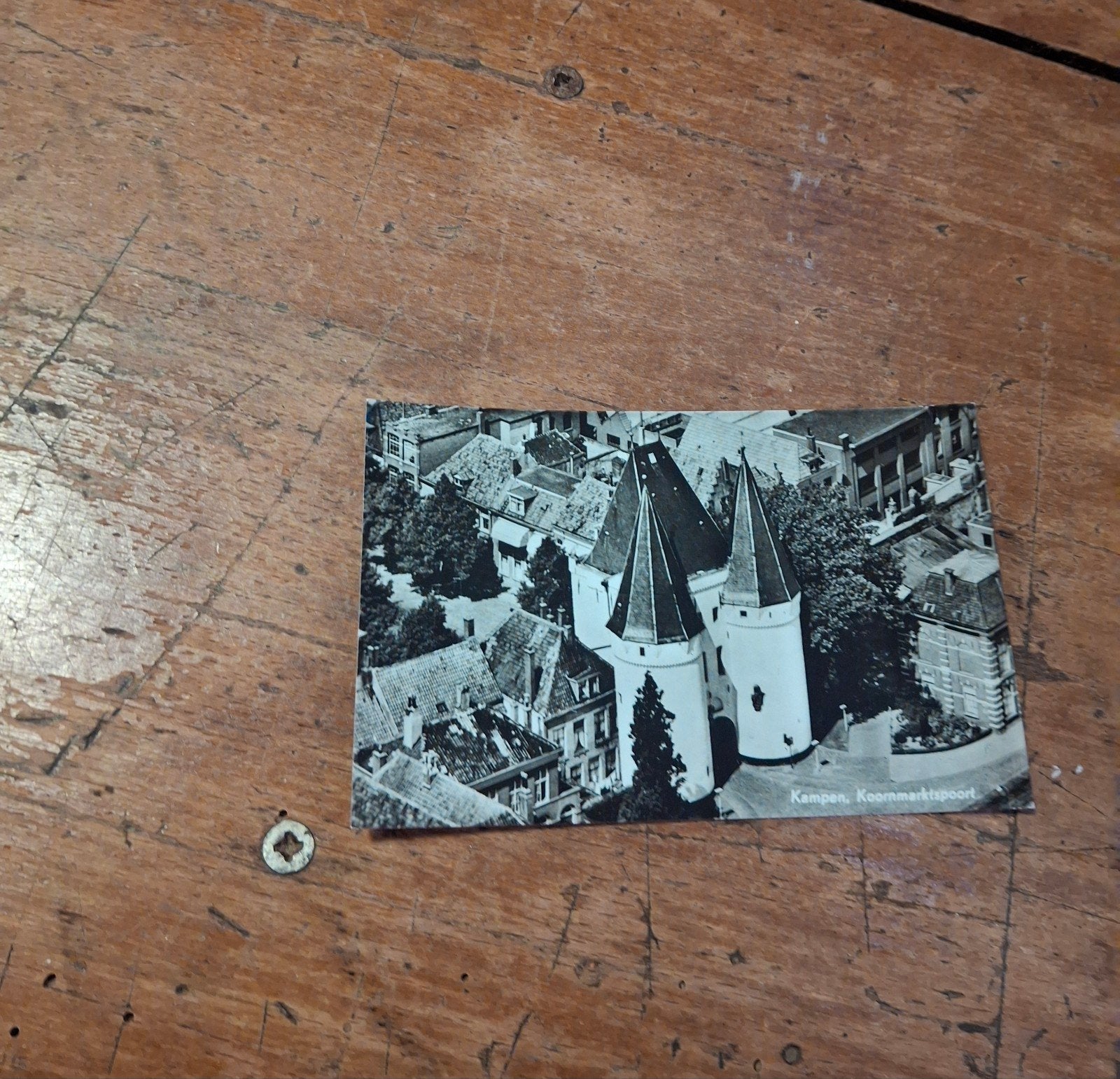 Oude Ansichtkaart Kampen, Koornmarktspoort, Ophalen of Verzenden, 1940 tot 1960, Ongelopen, Overijssel