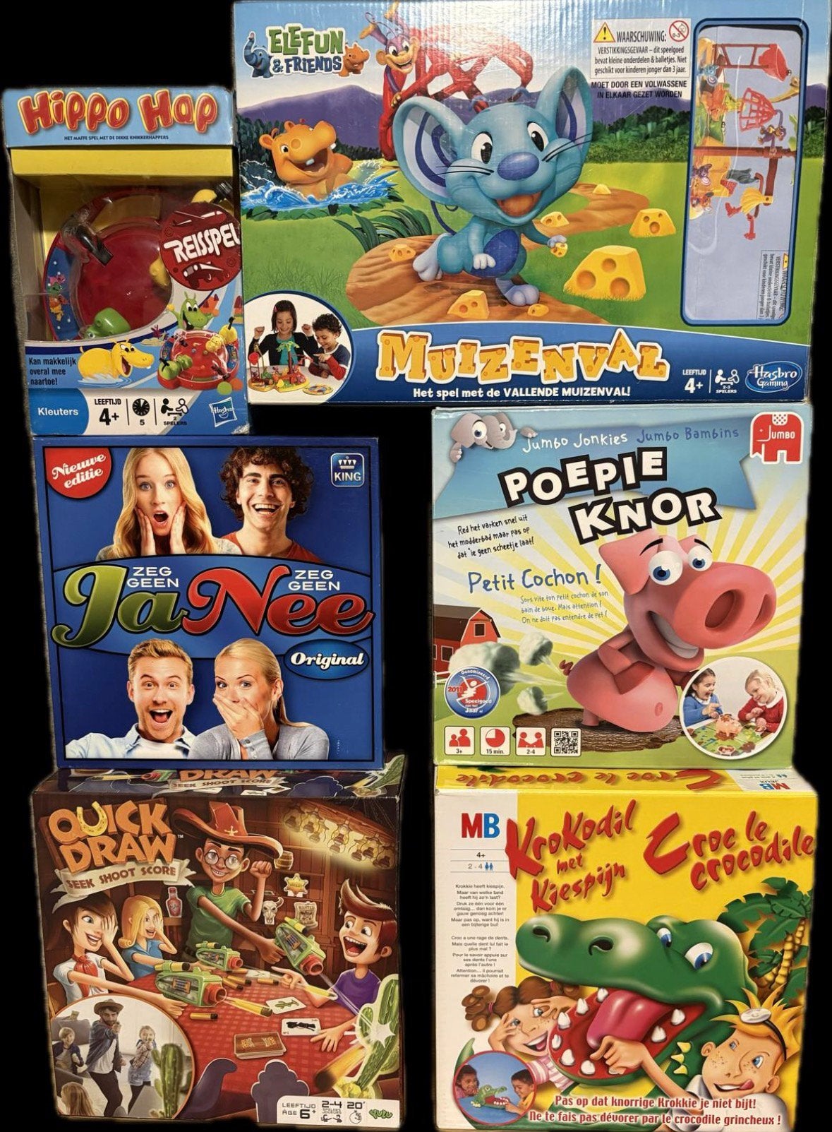 6 mooie spelletjes/gezelschapspellen GOED BOD=WEG, Ophalen of Verzenden, Gebruikt