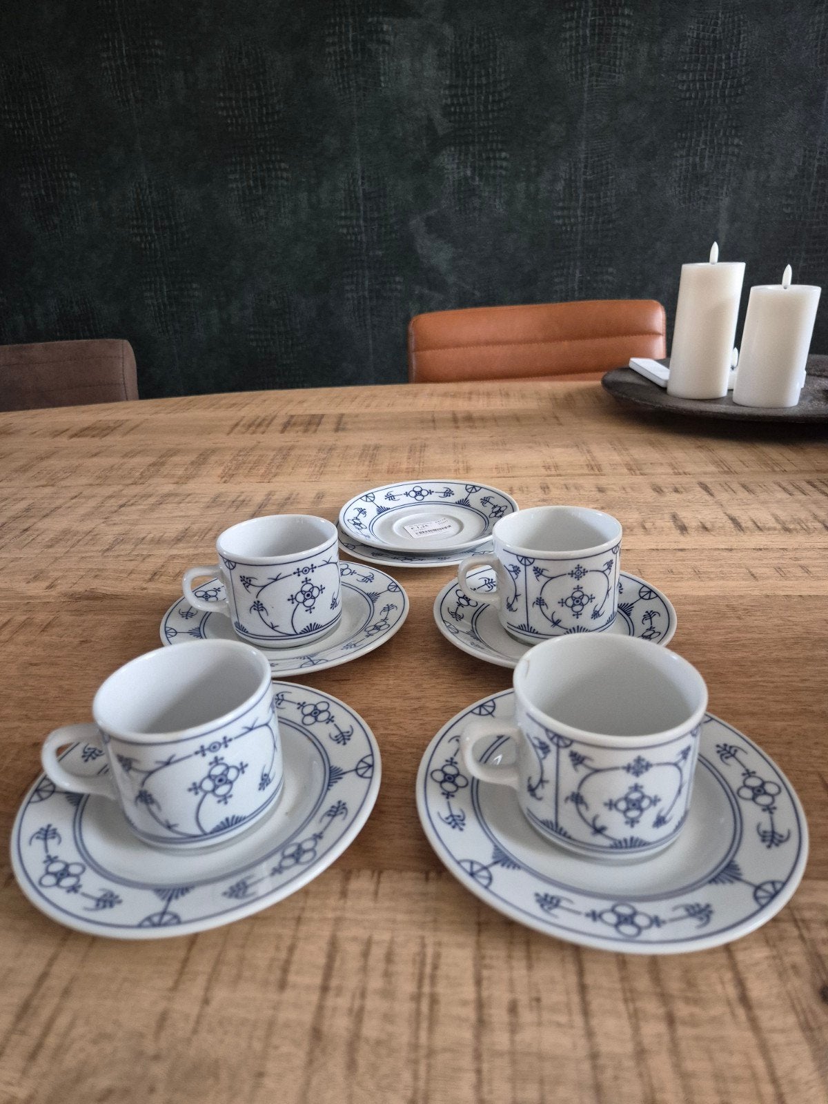 Jäger Eisenberg Original Blau Saks Kop en Schotel Set, Gebruikt, Overige merken, Vintage, Ophalen of Verzenden