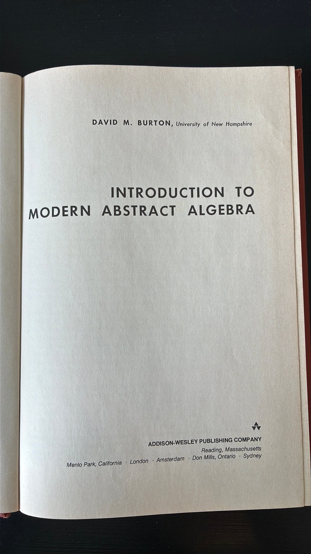 Introduction to modern abstract algebra, Ophalen, Beta, WO