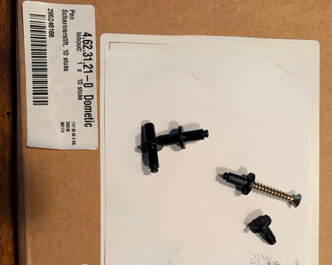 Dometic Koelkast Scharnierstift Camper/Caravan (2 stuks), Ophalen, Nieuw