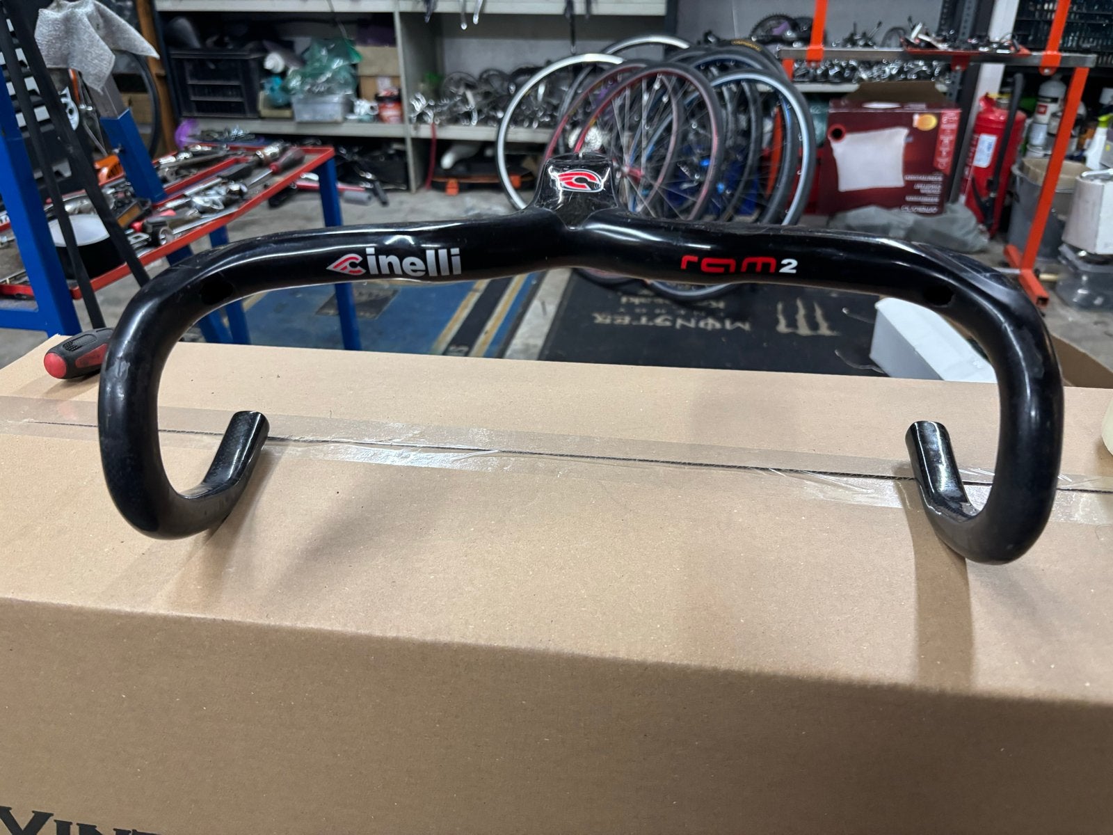 Cinelli RAM 2 Carbon Stuurpen en Stuur Combinatie, Gebruikt, Stuur, Ophalen of Verzenden, Racefiets