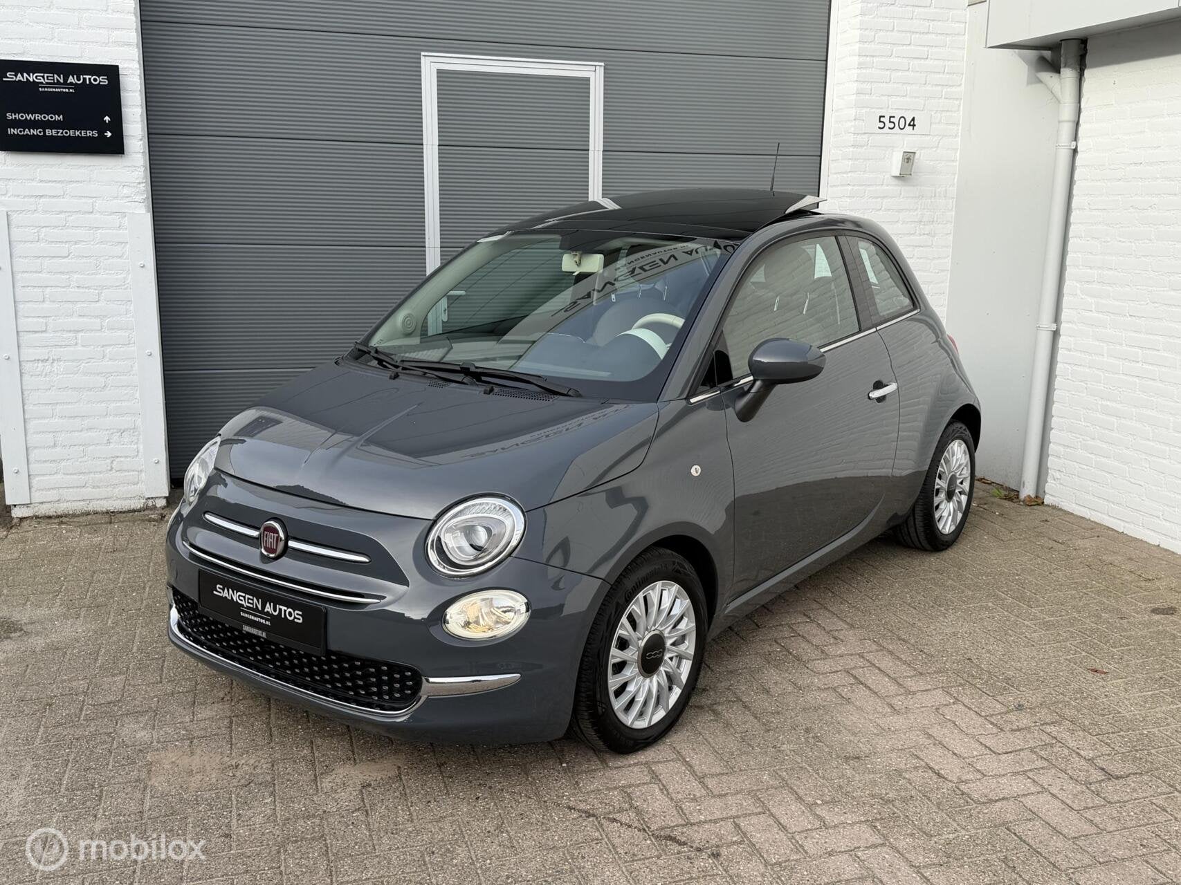 Fiat 500 0.9 TwinAir Turbo Lounge Pano Cruise Leer Nardo, Auto's, Voorwielaandrijving, Gebruikt, 905 kg, Bedrijf