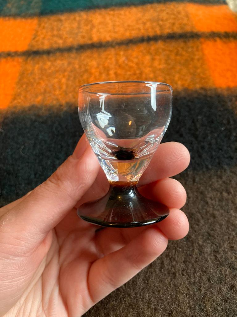 Vintage Art Deco likeur/borrelglas 4st, Antiek en Kunst, Ophalen of Verzenden
