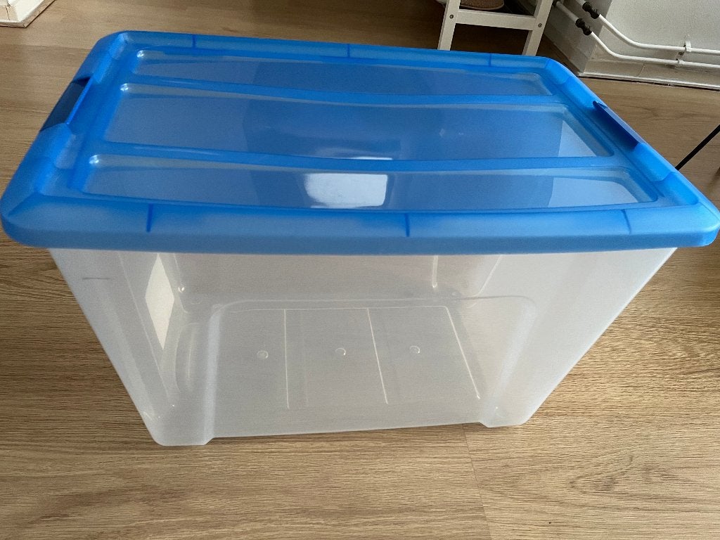 opbergbox groot(60L), Doe-het-zelf en Verbouw, Kratten en Dozen, Ophalen, Doos, 50 tot 75 cm, Zo goed als nieuw