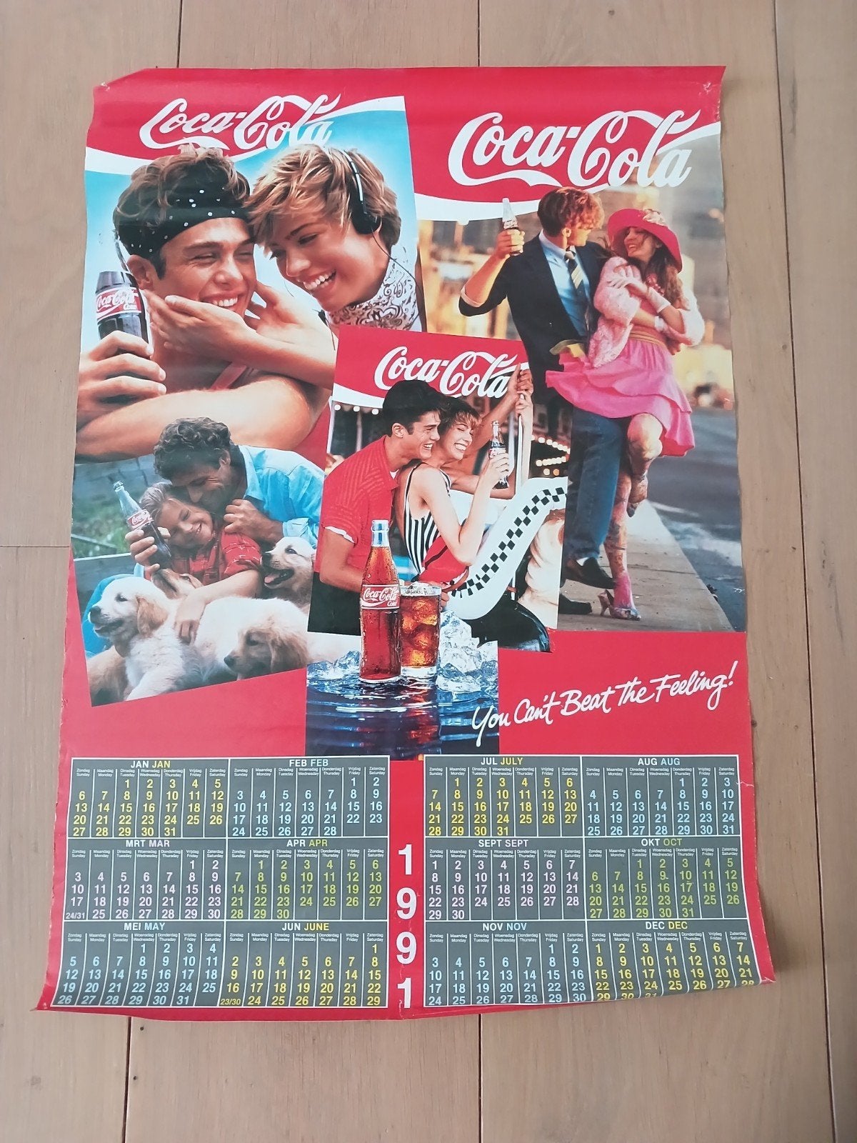 Vintage Coca-Cola Kalender 1991, Ophalen of Verzenden
