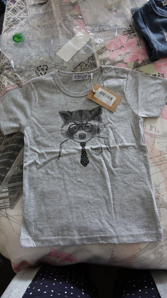 nieuw DIRKJE shirt met vosje grijs, Kinderen en Baby's, Babykleding | Maat 86, Dirkje, Nieuw, Shirtje of Longsleeve, Verzenden