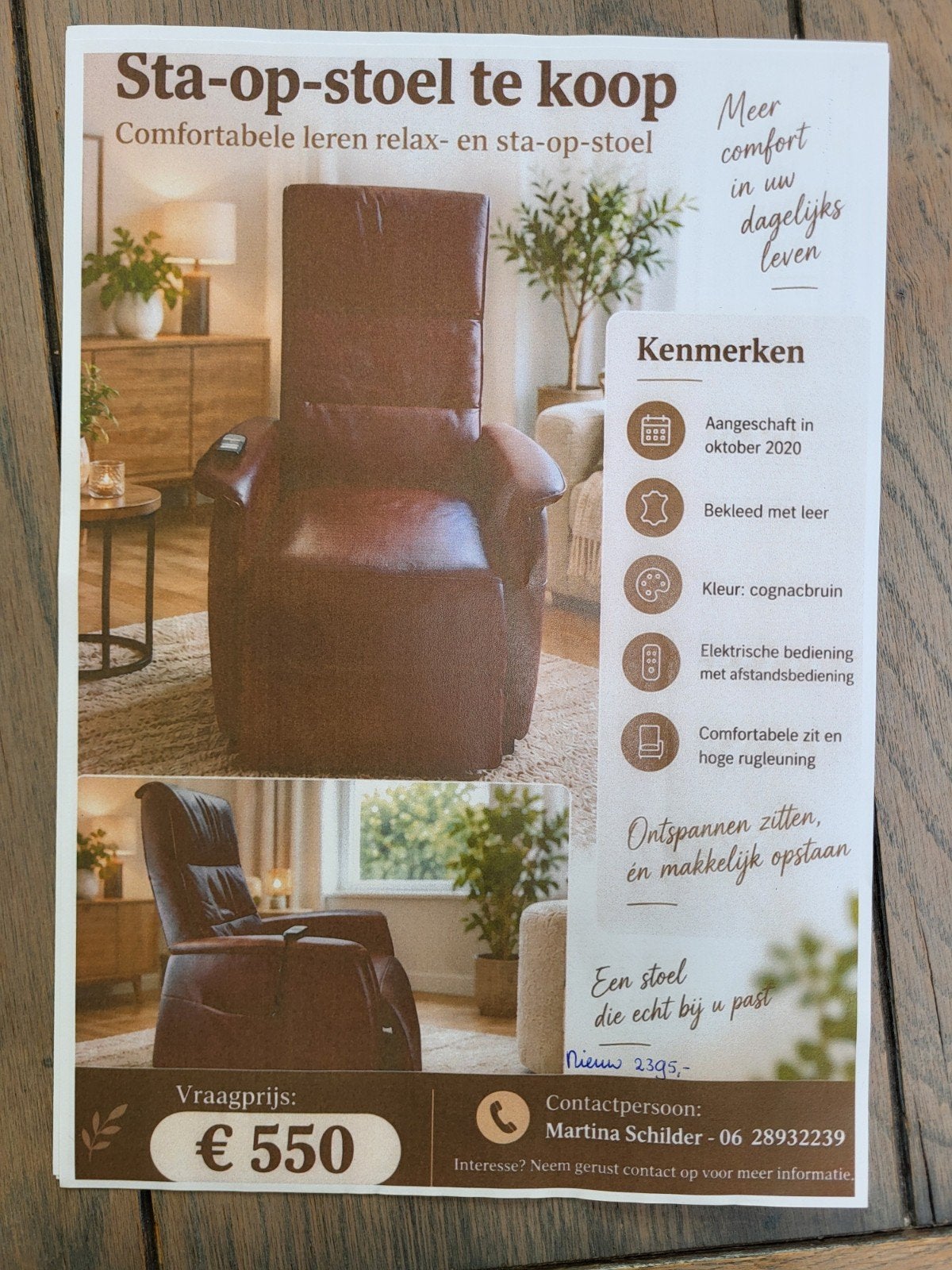 te koop, Ophalen, Zo goed als nieuw, Leer