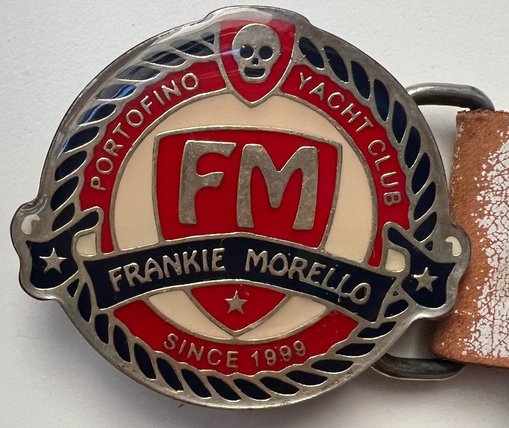 Frankie Morello. Leren riem/ceintuur. 90 cm., Overige kleuren, Frankie Morello, Echt leder, Minder dan 95 cm
