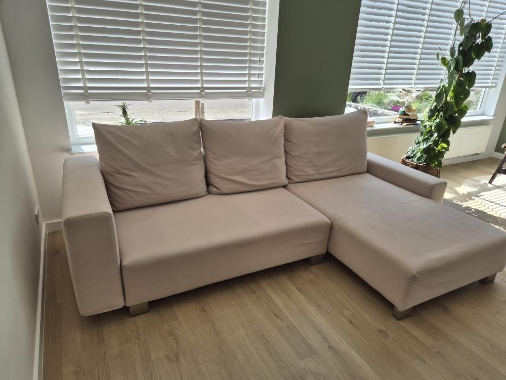 Slaapbank / Hoekbank SIGNET Pallini – Beige, Ophalen, 250 tot 300 cm, Gebruikt, Hoekbank