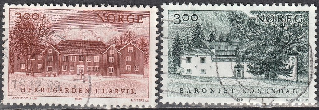 Noorwegen Michel nr. 1033-1034 Gebruikt, Postzegels en Munten, Postzegels | Europa | Scandinavië, Verzenden, Noorwegen, Gestempeld