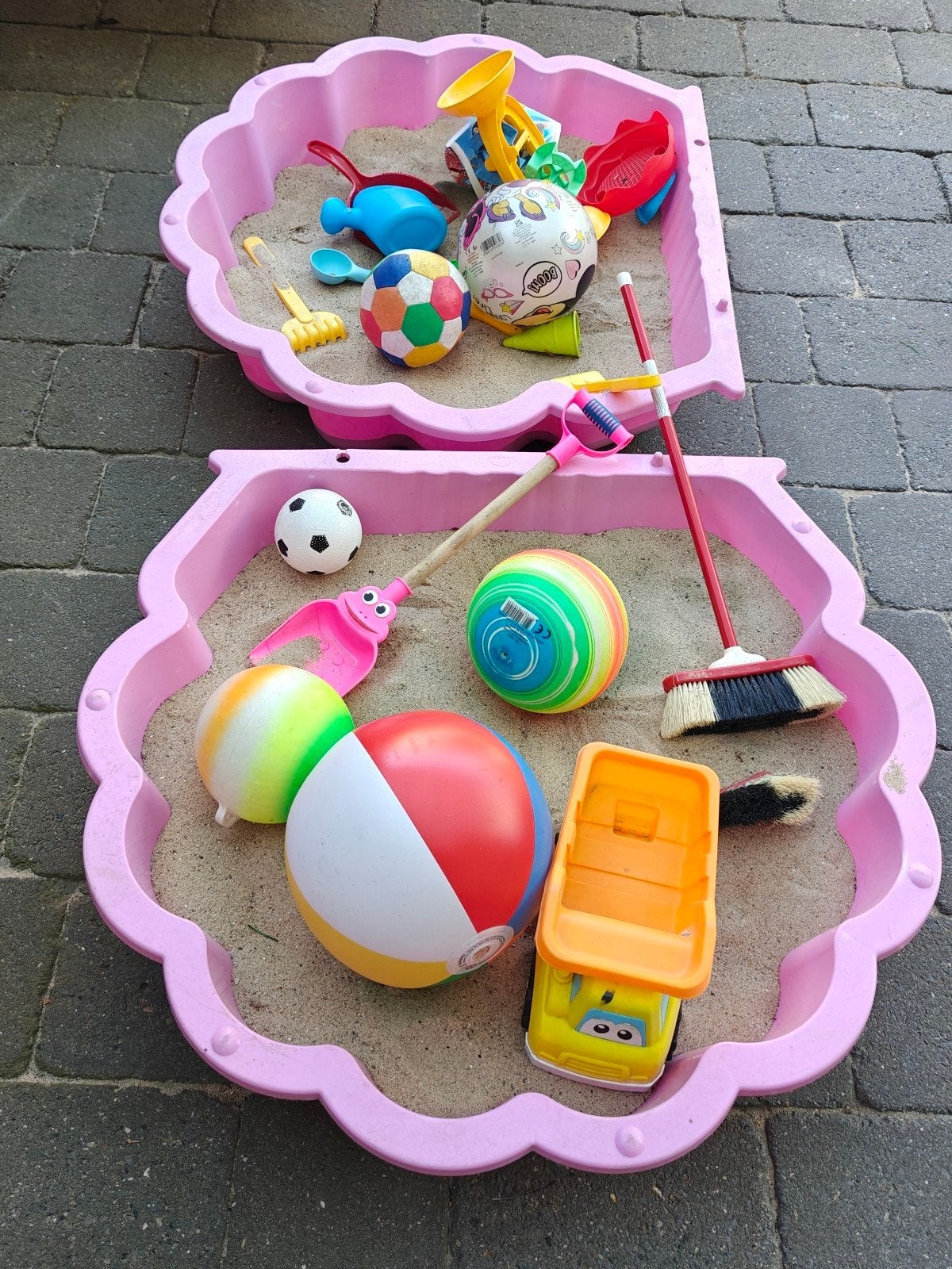Roze zandbak schelp met zand, Kinderen en Baby's, Ophalen, Gebruikt