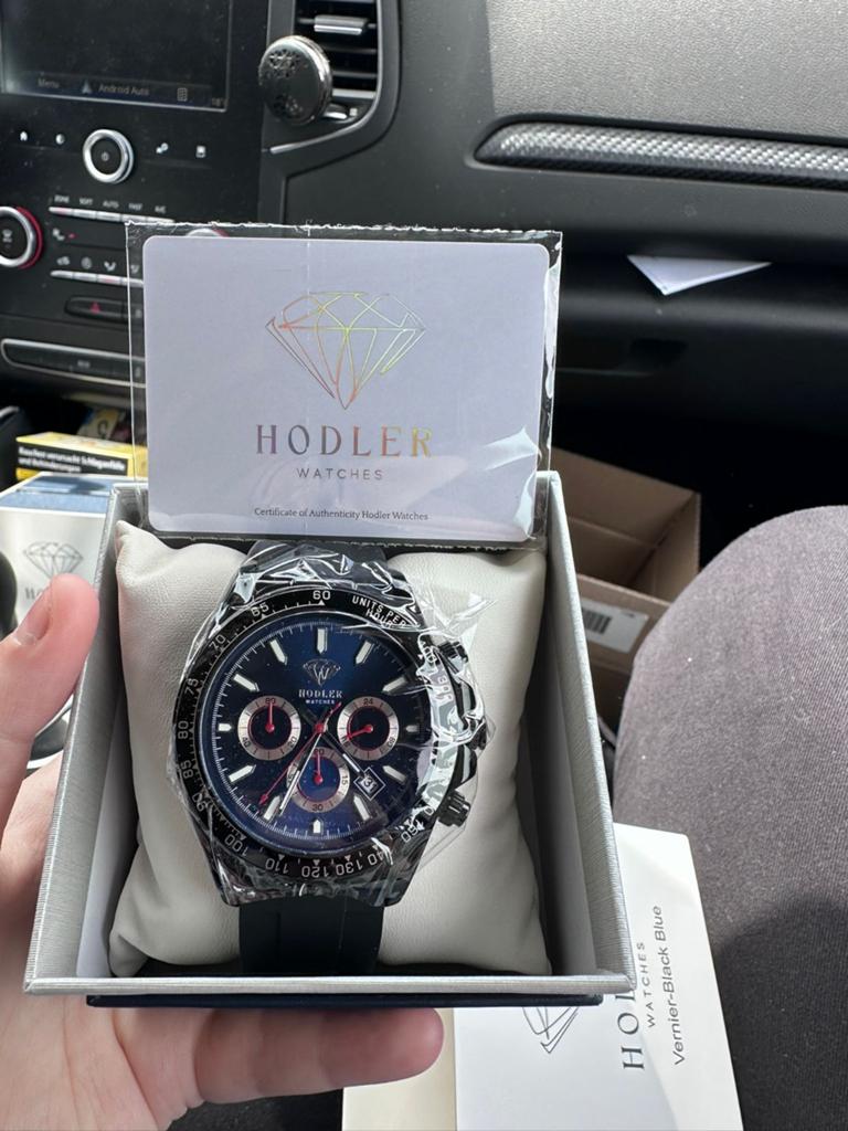 Hodler Watches Vernier-Black Blue Polshorloge Nieuw, Overige merken, Staal, Polshorloge, Nieuw