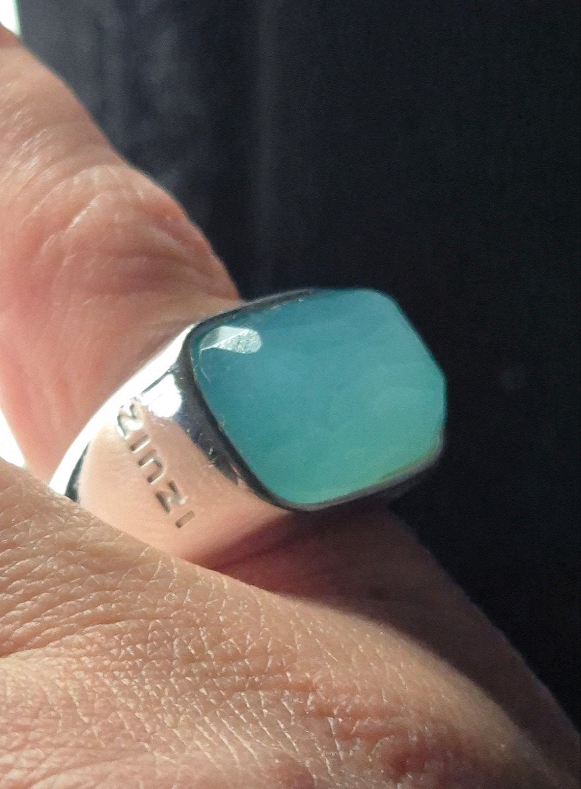 ZINZI zilveren ring met blauwe steen, maat 18, 18 tot 19, Verzenden, Dame, Zilver