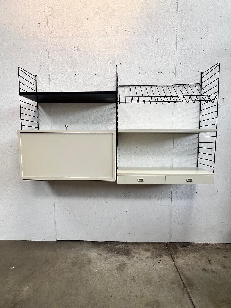 Vintage Modulair Wandmeubel , Karlit Sweden, 1970's, Gebruikt, 150 tot 200 cm, Onbekend, Minder dan 100 cm