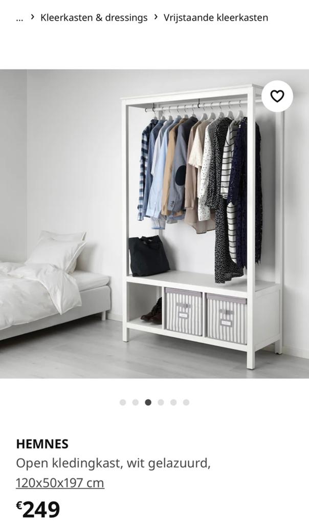 Kledingkasten HEMNES IKEA, 100 tot 150 cm, Ophalen of Verzenden, Zo goed als nieuw, Minder dan 100 cm