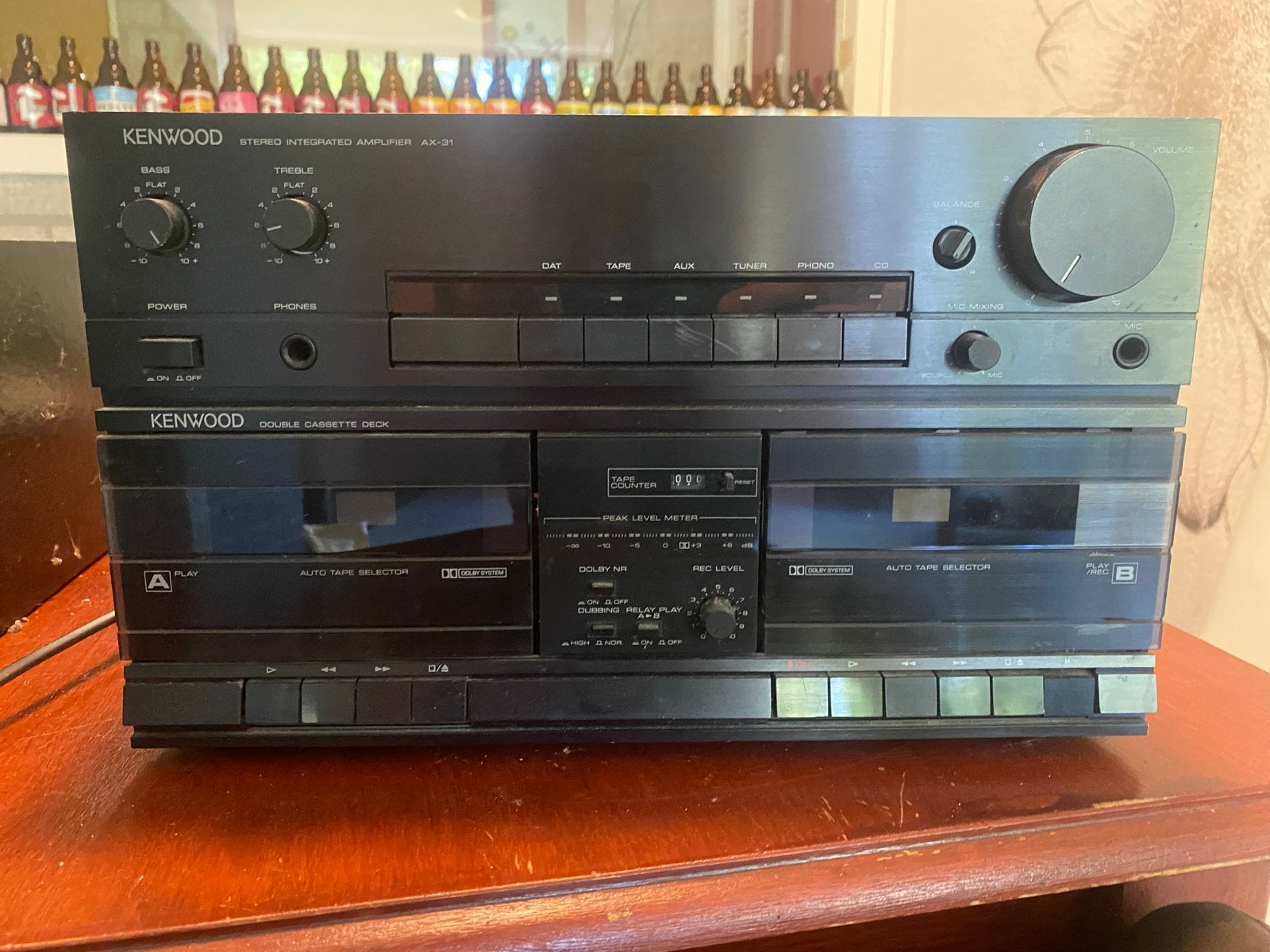 Kenwood AX-31 Stereo Cassette Versterker met Dubbel Cassette, Audio, Tv en Foto, Gebruikt, Cassettedeck, Losse componenten, Ophalen