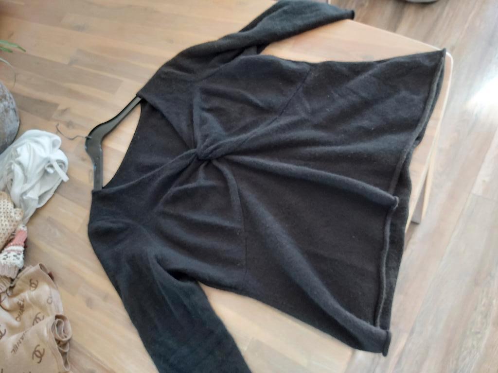 Peter Hahn kasjmier cashmere zwarte truitje 44 46, Verzenden, Zo goed als nieuw, Maat 46/48 (XL) of groter, Zwart