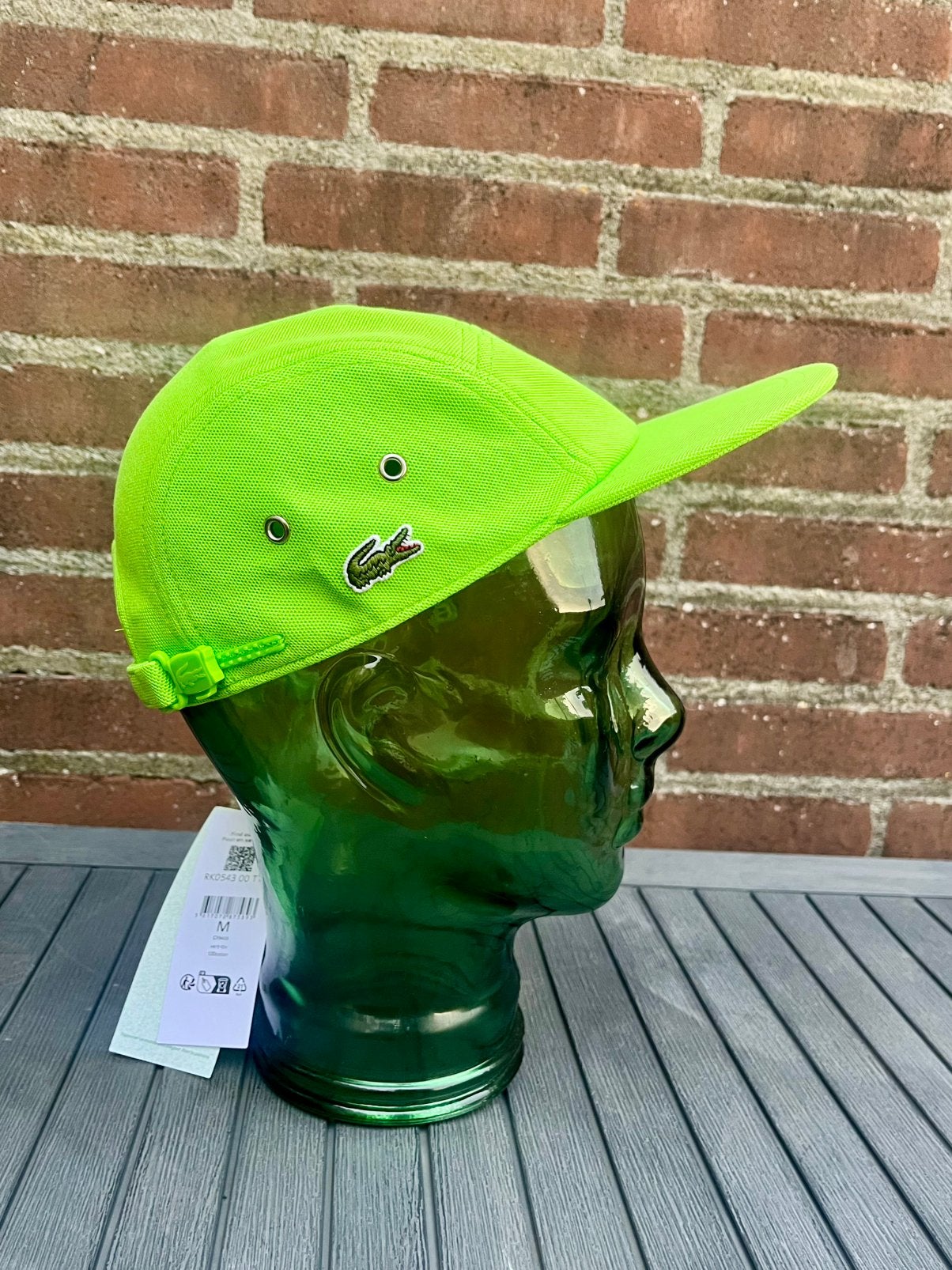 Lacoste girolle cap hat pet casquette medium neon green, Verzenden, Nieuw, 57 cm (M, 7⅛ inch) of minder, Pet