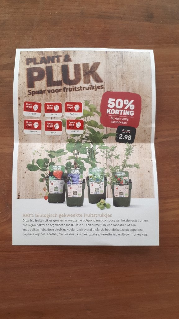 Spaaractie Ekoplaza fruitstruikjes - volle spaarkaarten, Overige supermarkten, Ophalen of Verzenden