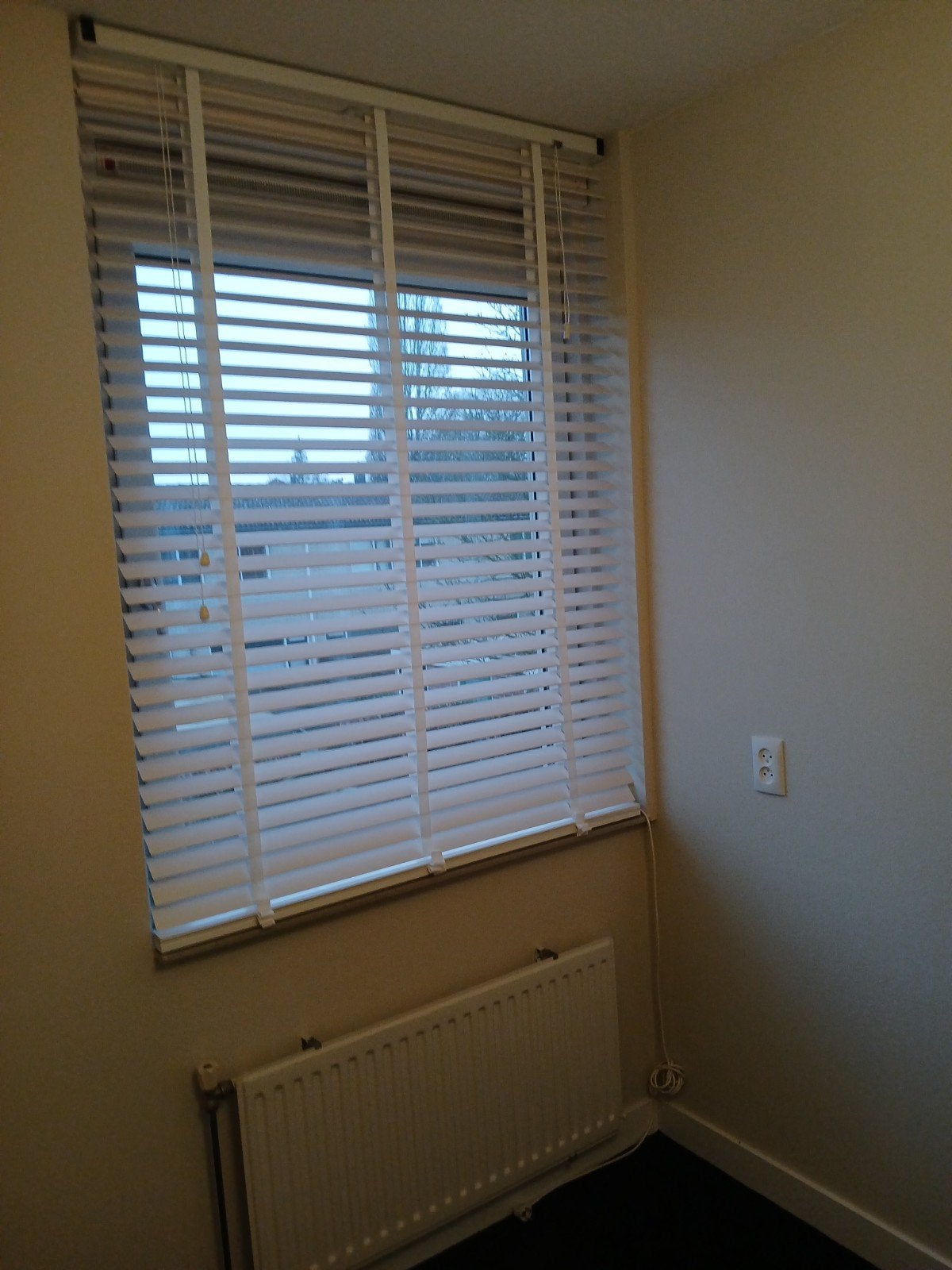Witte houten horizontale shutters/jaloezieën 185x120, Ophalen, Gebruikt, Wit