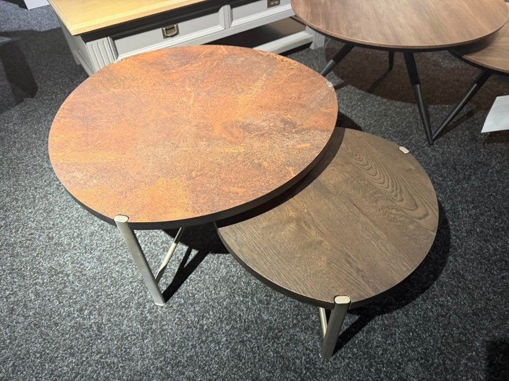 Salontafel Set Luna HPL + Eiken, Ophalen, Hertogensingel 97 Oss, 50 tot 100 cm, Rond