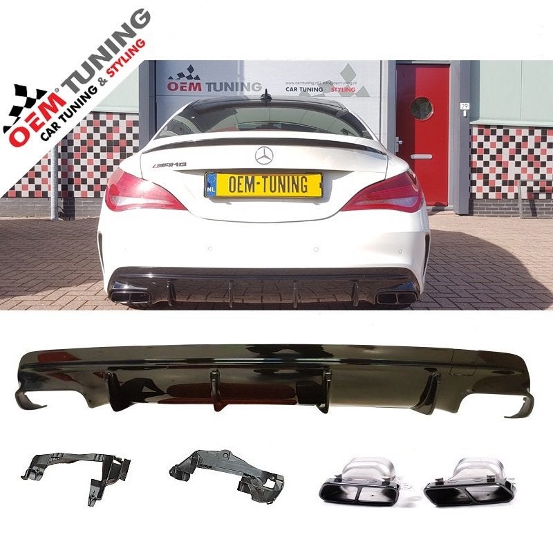 CLA45 AMG Style Diffuser X117 C117 16-19 Hoogglans Zwart, Ophalen of Verzenden