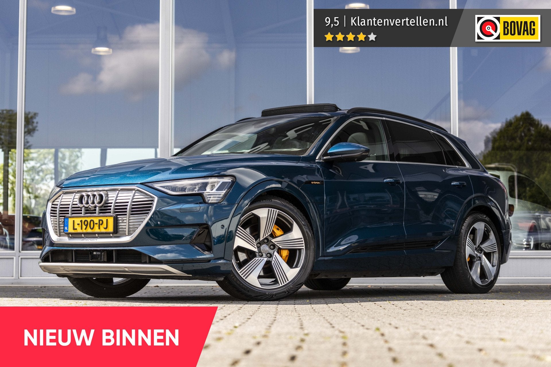 Audi e-tron e-tron 55 quattro advanced Pro Line Plus 95 kWh, 95 kWh, Blauw, 360 pk, Leder