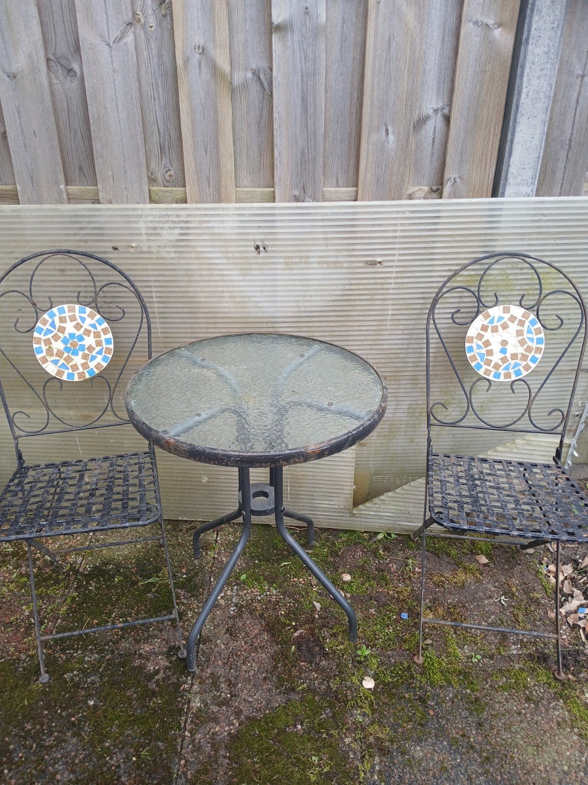 Ijzeren tuinset, Tuin en Terras, Tuinsets en Loungesets, Overige materialen, Gebruikt, Tuinset, Ophalen