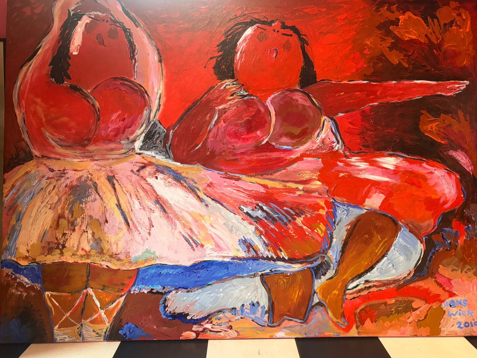 Danseressen, Antiek en Kunst, Ophalen, Olieverf